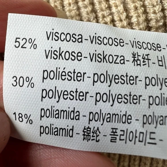 Zara Womens Tan Ribbed Knitted Summer Beach Cute Crop Tank Top Small - Picture 5 of 9